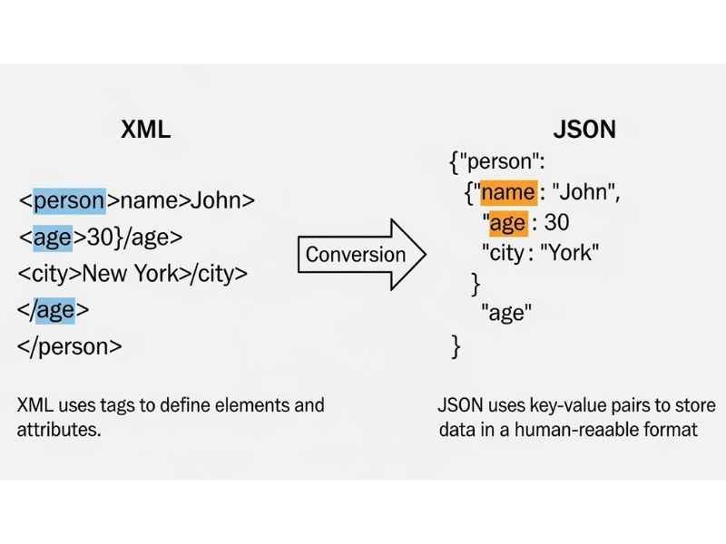 Exmple of XML to JSON Converter