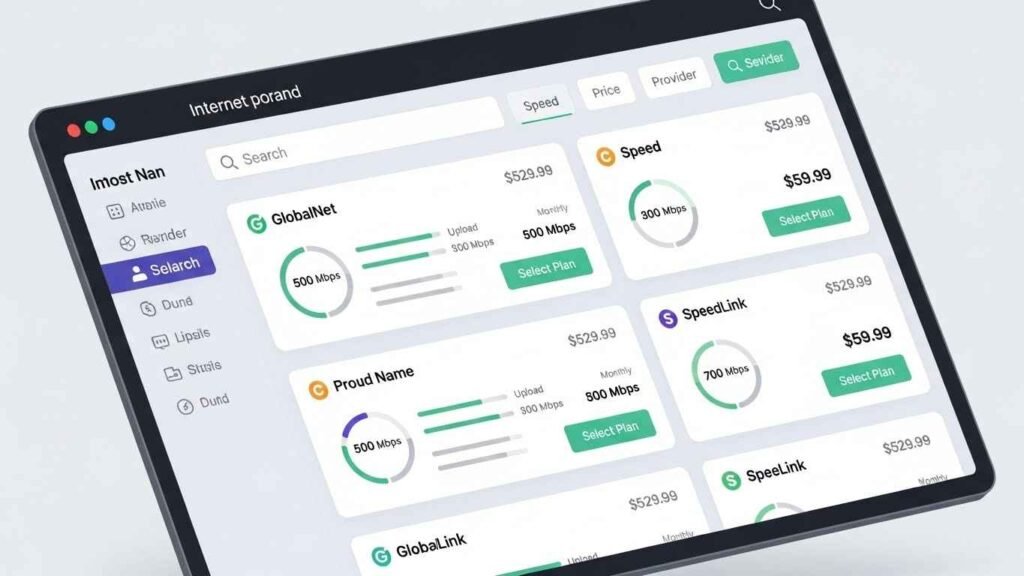 How the Comparison Tool Works on zryly.com Internet